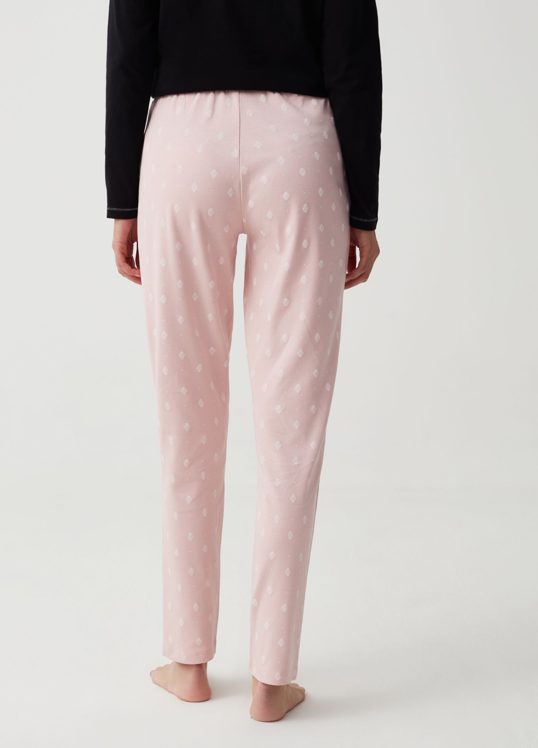 Pyjama bottoms with arabesque print