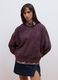 Purple cotton-blend crew-neck sweatshirt with floral embroidery_2