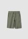 Boys&rsquo; green cotton-blend shorts, oversized fit_3
