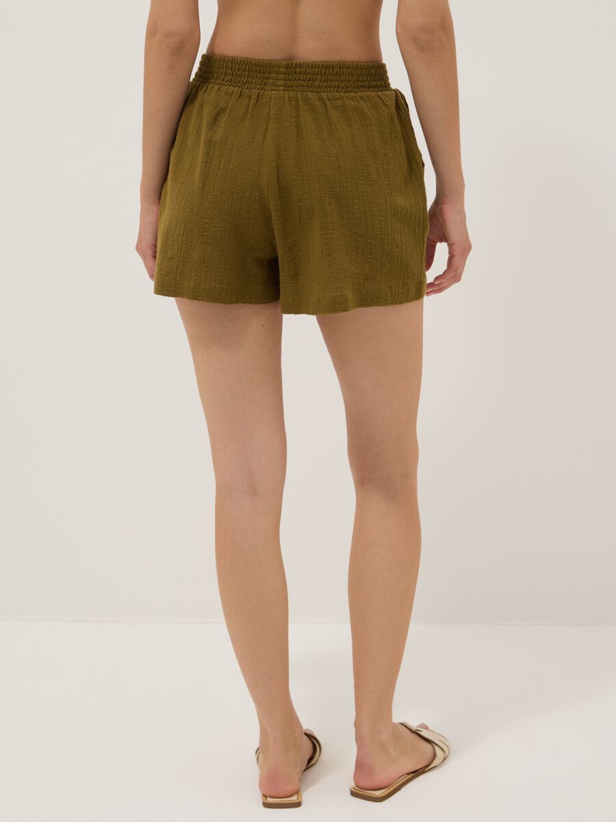 Brown pure cotton shorts_2