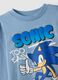 T-shirt infantil azul de algod&atilde;o puro com Sonic regular fit_3