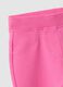 Slim fit pink stretch cotton trousers for girls_2