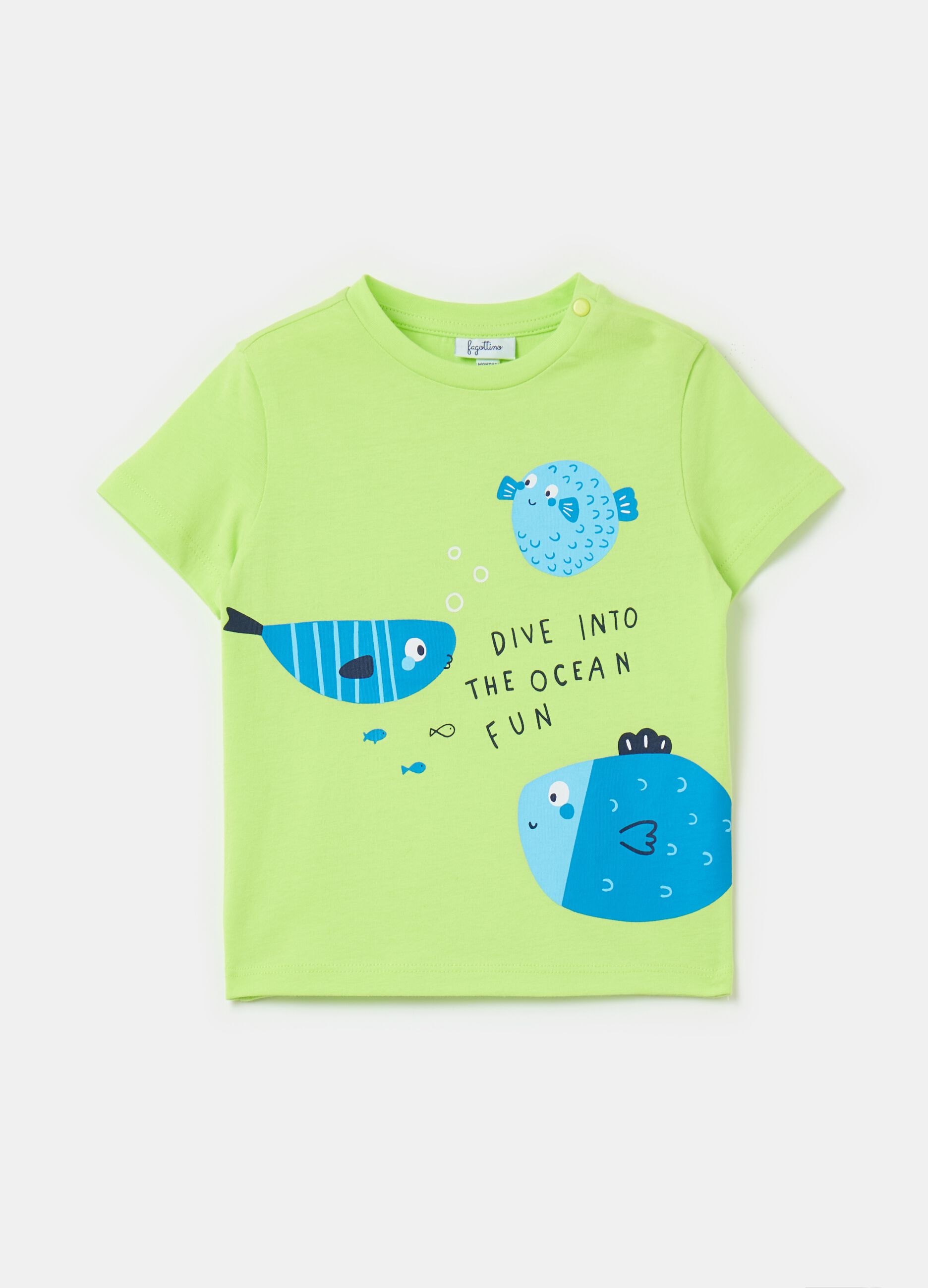 T-shirt con stampa animali marini