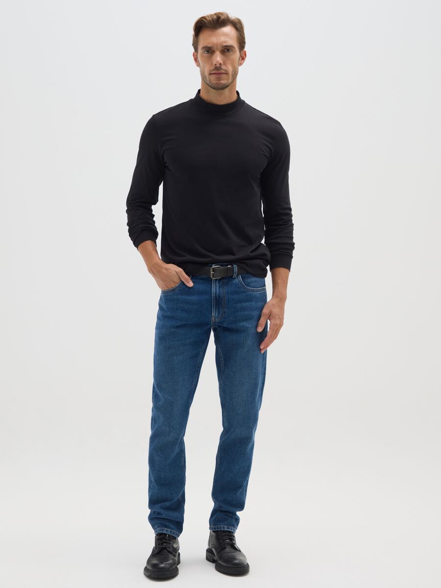 Pure cotton black regular fit sweater_1