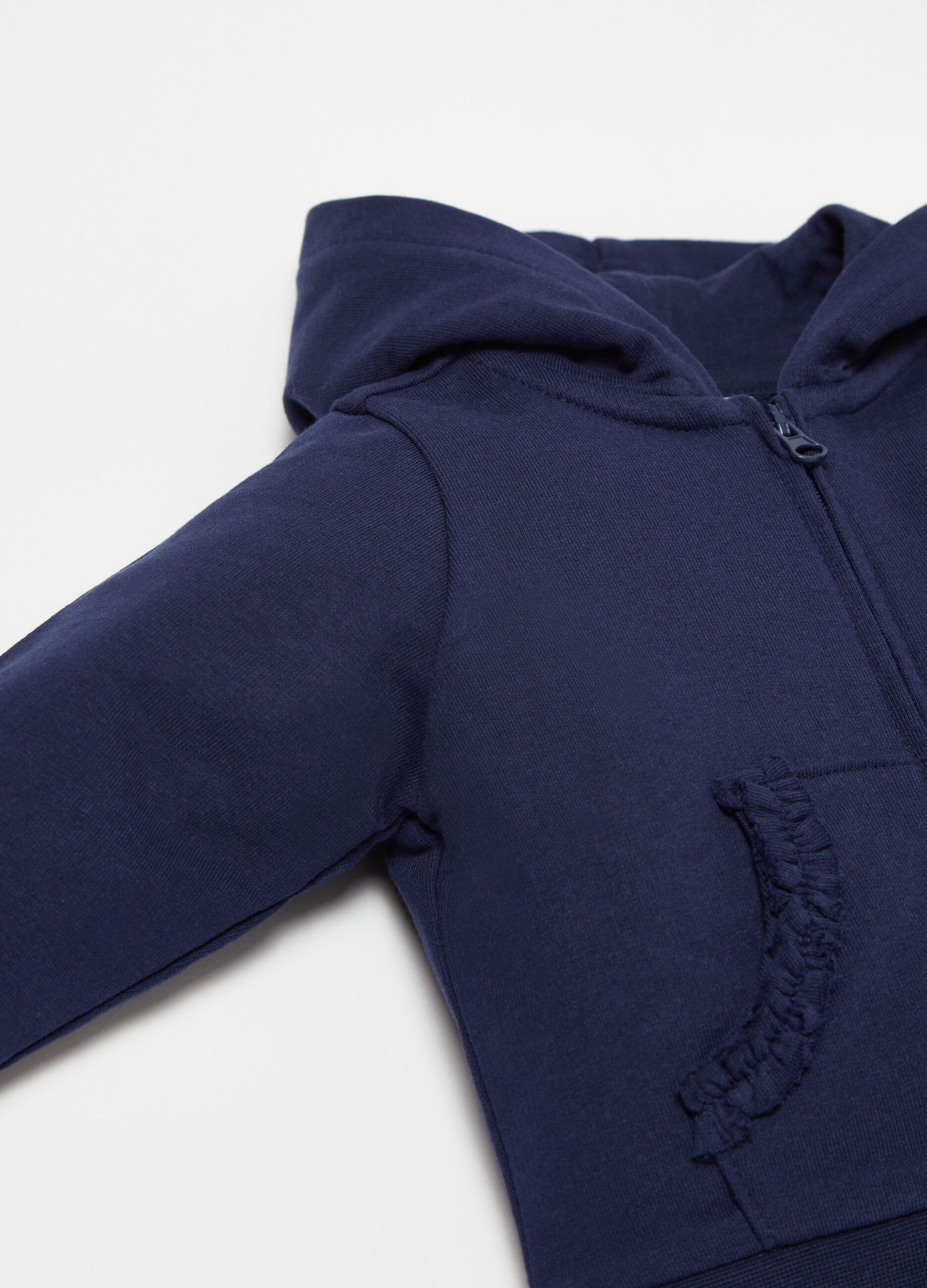 100% cotton full-zip sweatshirt with hood