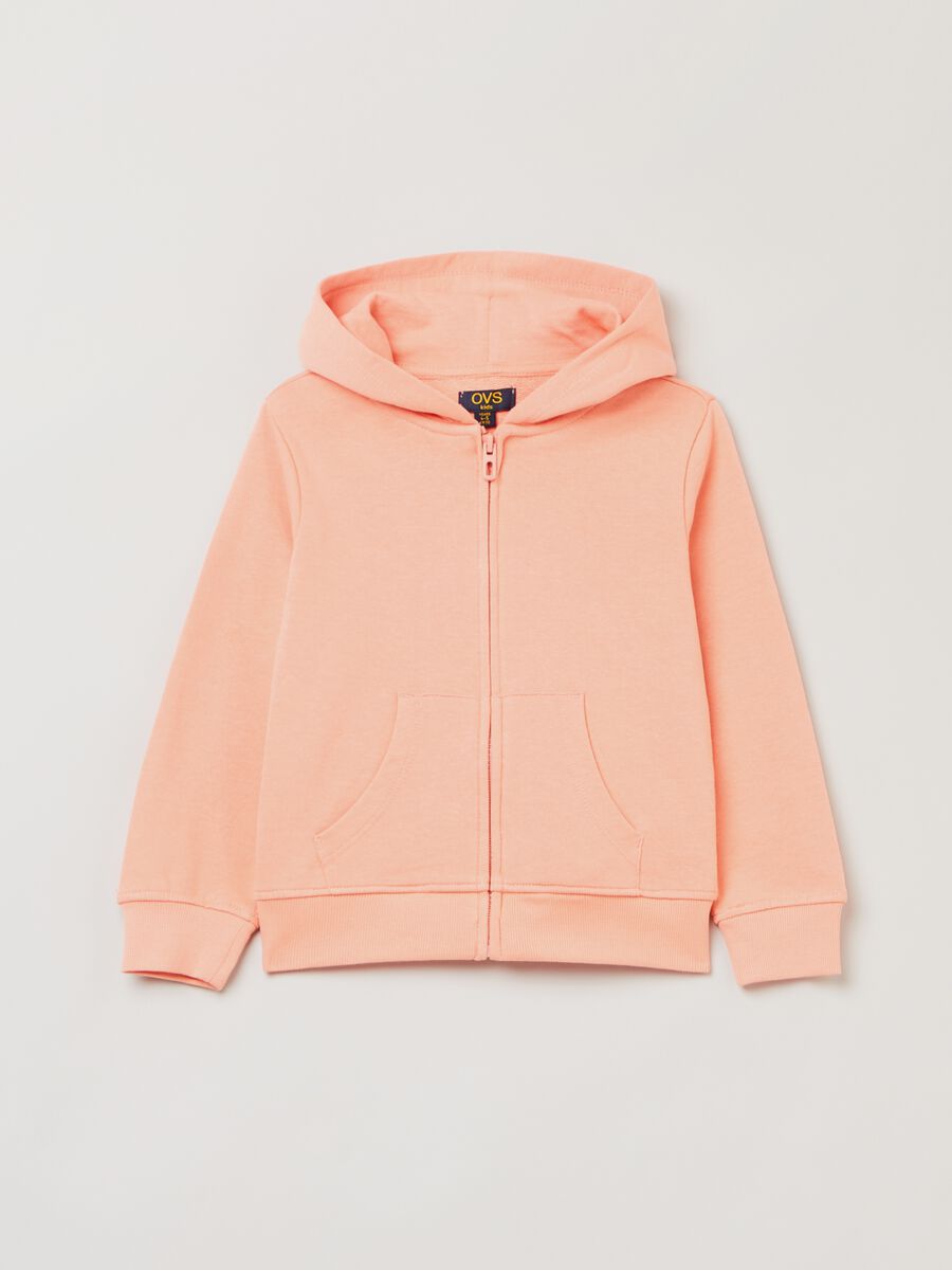 Fitness full-zip sweatshirt in French terry with hood_0