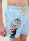 Mehrfarbig gestreifte Badehose mit Popeye-Motiv_3