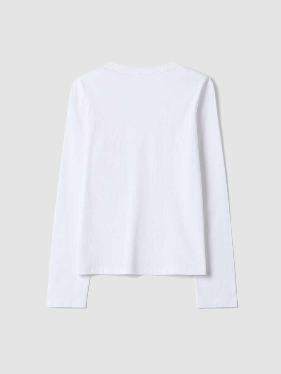 White long-sleeve pure cotton jersey T-shirt, regular fit_6