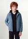 Blue oversized rain jacket with hood and zip for boys_1