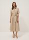 Beiges Hemdblusenkleid aus reiner Baumwolle mit G&uuml;rtel, Regular Fit_1