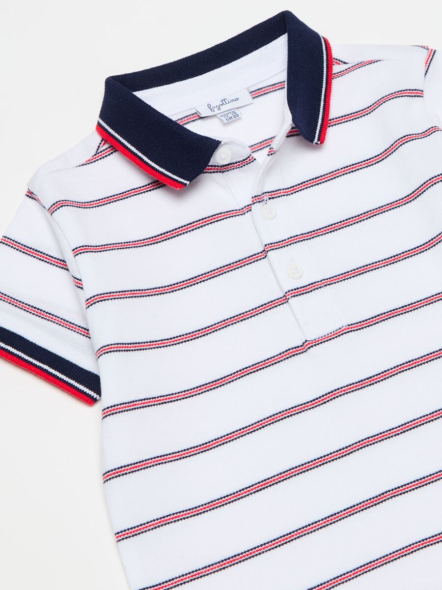Polo shirt in piquet with striped pattern_2