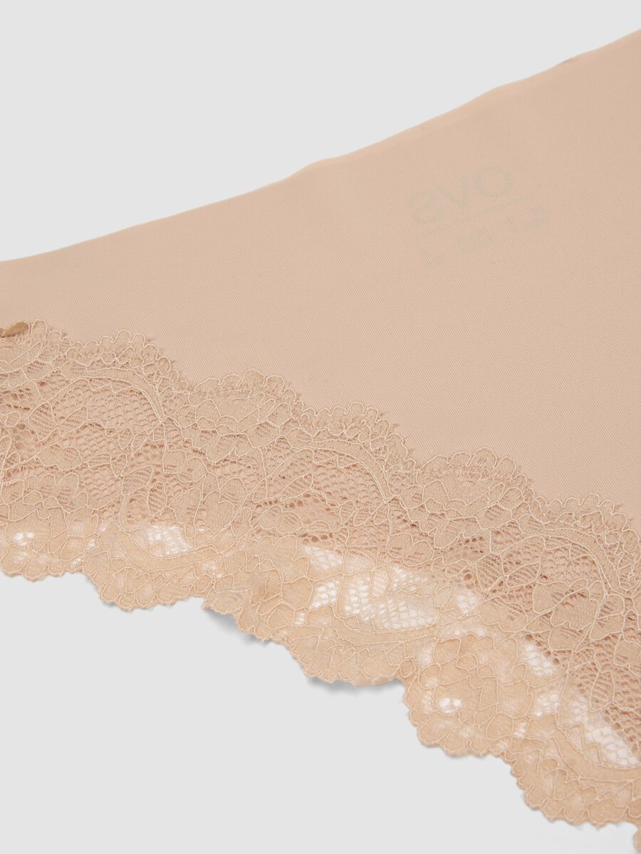 Beige Brasil-Slip aus elastischer Mikrofaser mit Spitze_5