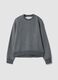 Graues Sweatshirt aus Baumwollmix mit Rundhalsausschnitt und Lurex-Print_0