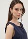 Blue pure cotton midi dress with oversized fit_1