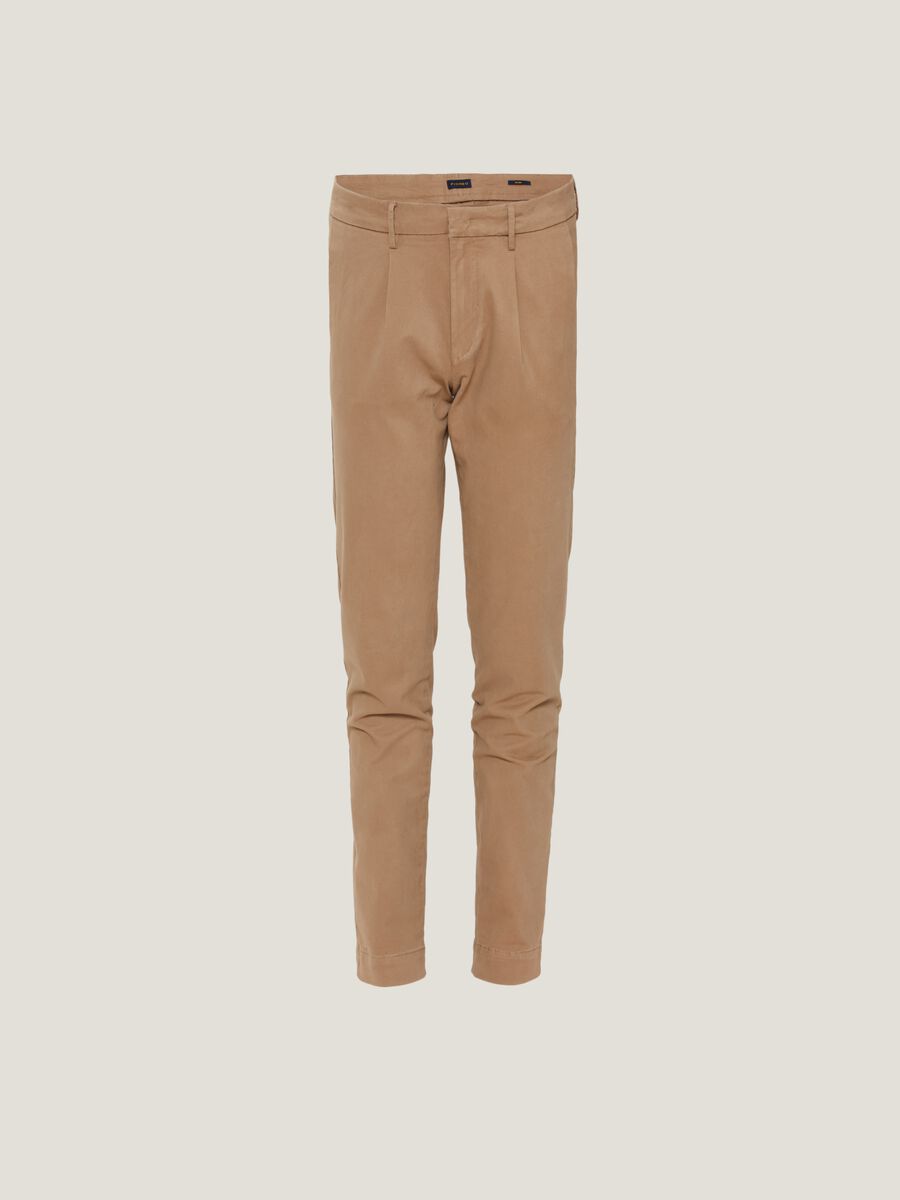 Twill trousers with darts_3