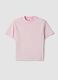 Pink striped pure cotton T-shirt_4