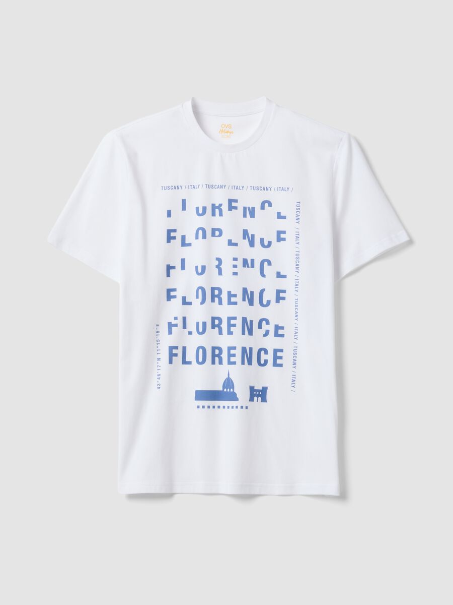 Wei&szlig;es T-Shirt aus reiner Baumwolle mit Print, Regular Fit_4