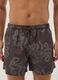 Braune Badeshorts mit Allover-Print_2