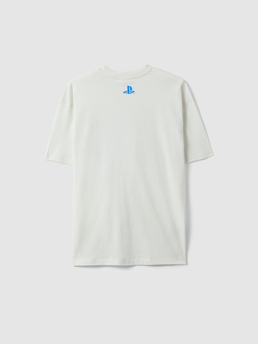 White pure cotton oversized fit boy's T-shirt with print_4