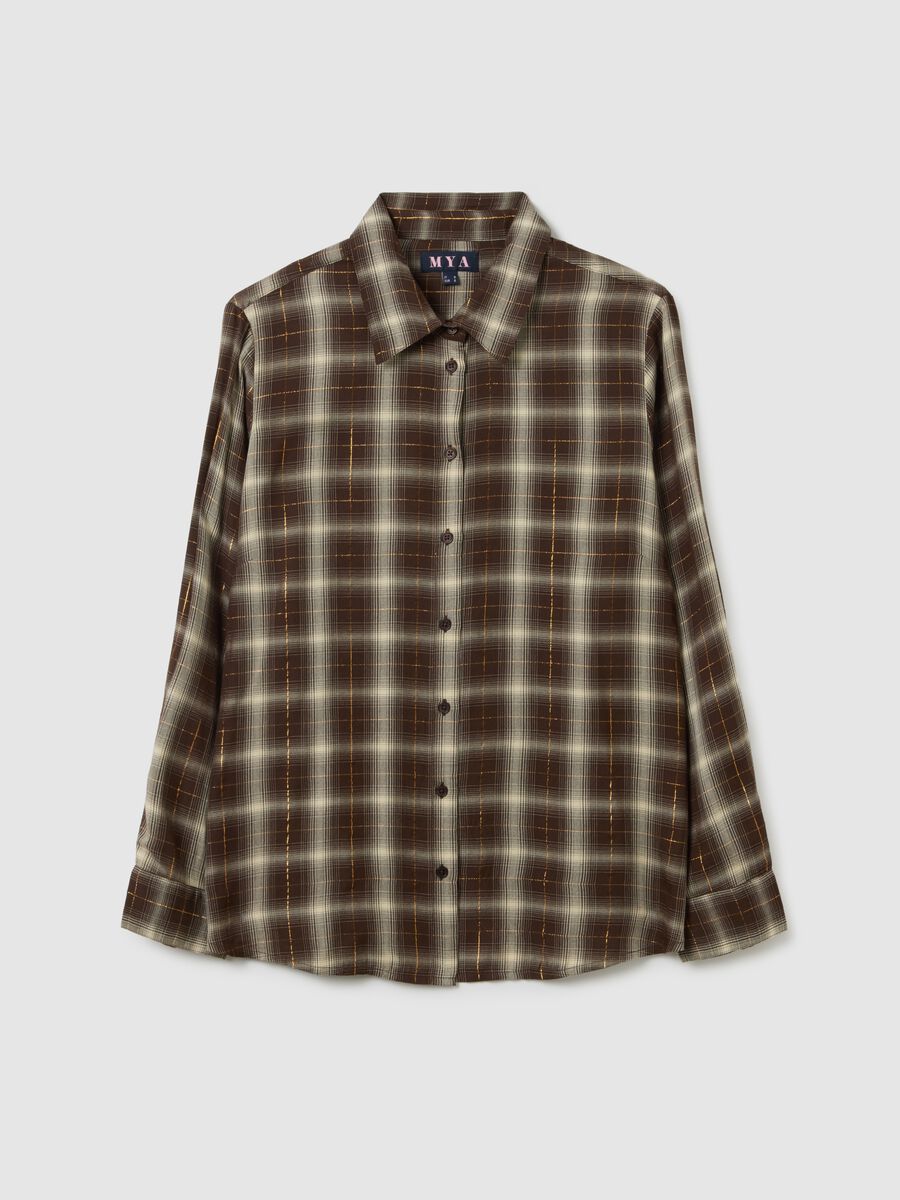 Multicolour Plaid Regular Fit Shirt_4