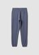 Grey cotton-blend joggers, regular fit_5