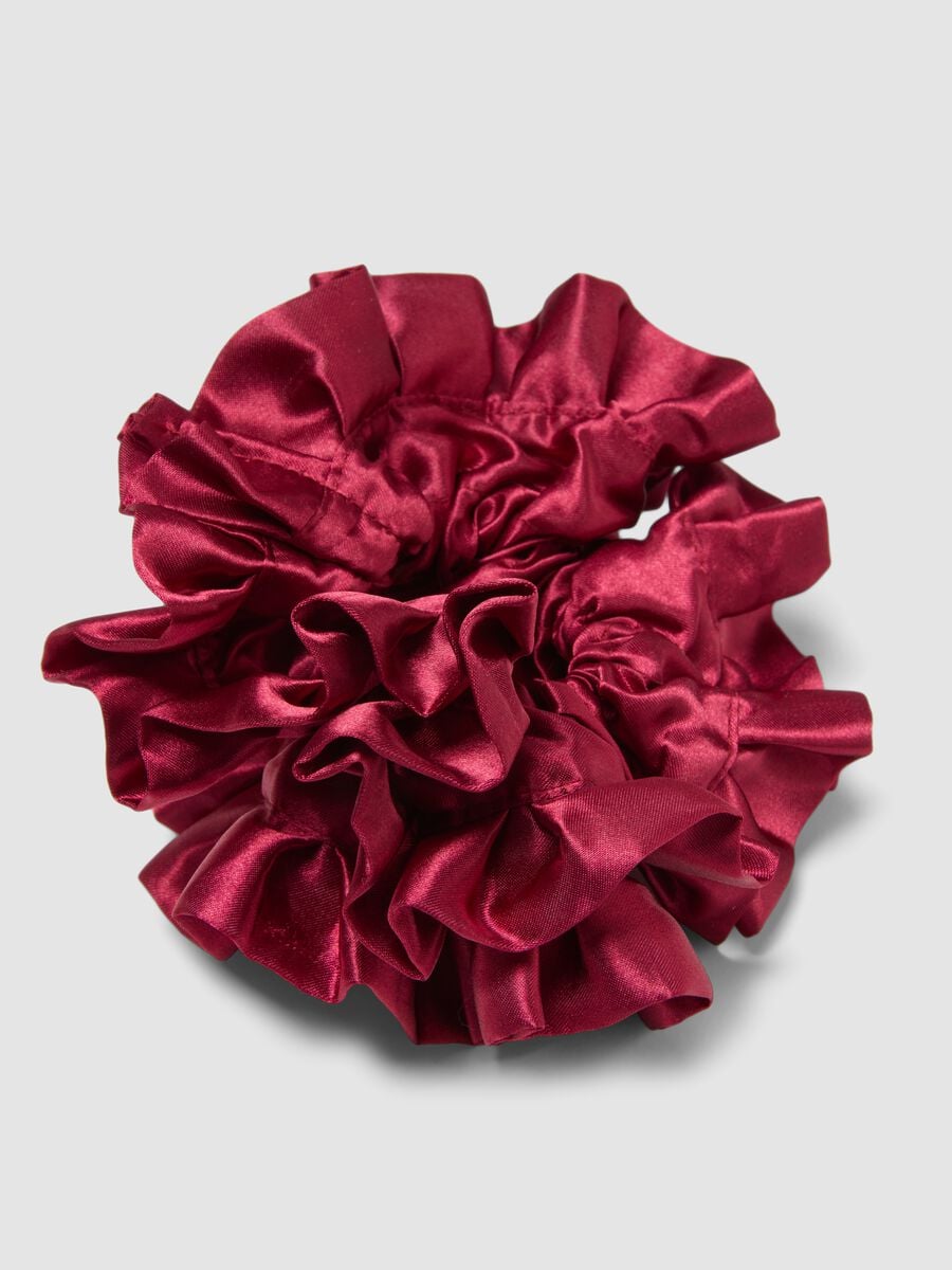 Scrunchie rosso arricciato_1