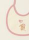 Two-pack of white pure cotton baby girl bibs with cute prints_2