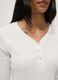 White pure cotton nightshirt regular fit with henley collar_3