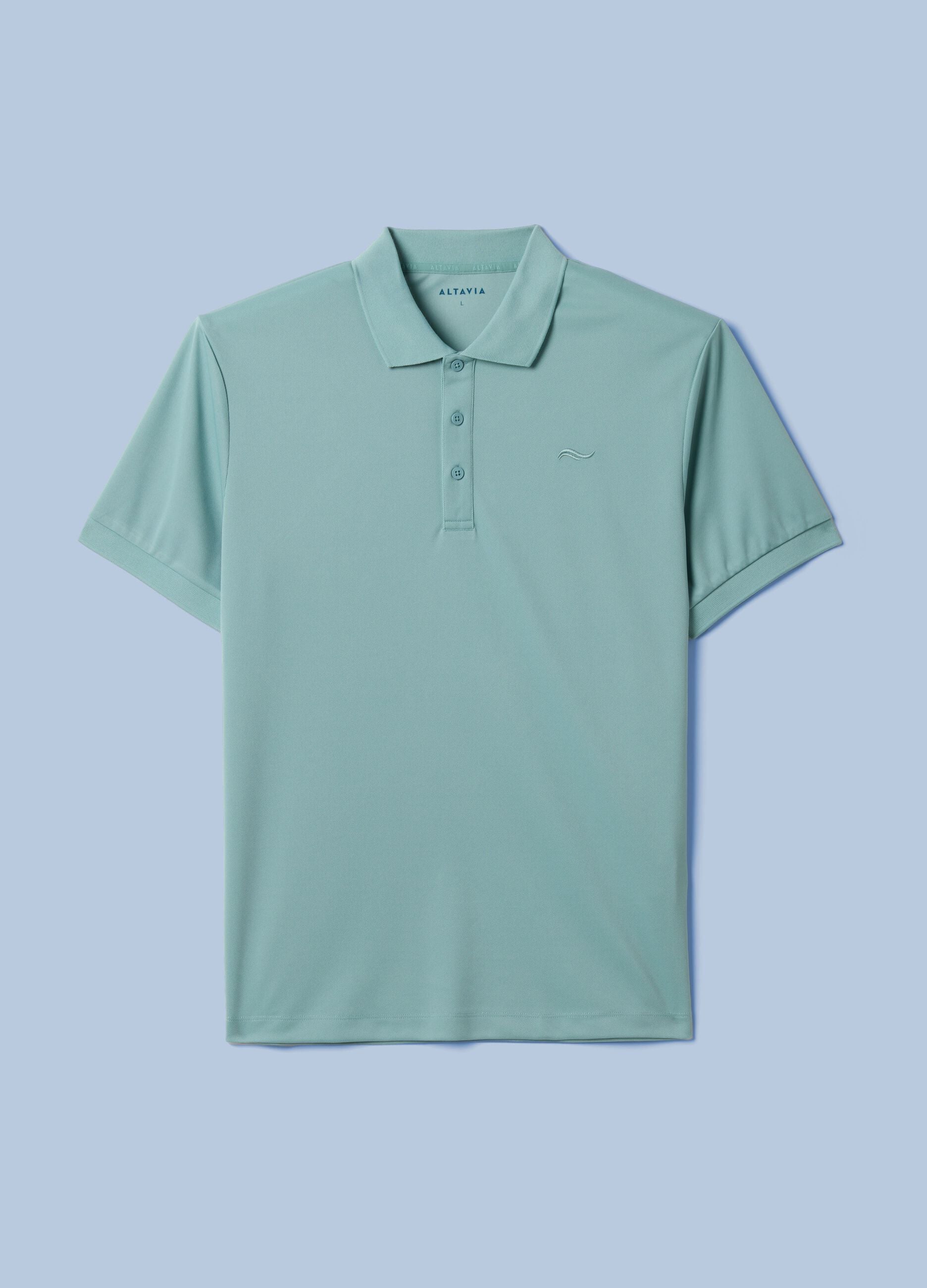 Green ALTAVIA SAILING polo with classic breathable collar