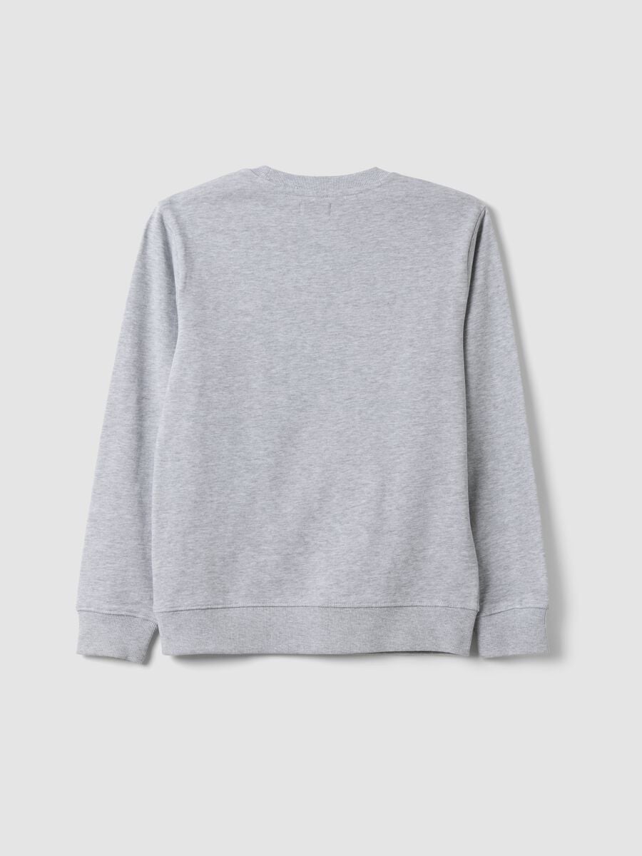Sweatshirt cinzenta em mistura de algod&atilde;o e viscose com inscri&ccedil;&atilde;o &ldquo;Victory&rdquo; para rapaz_4