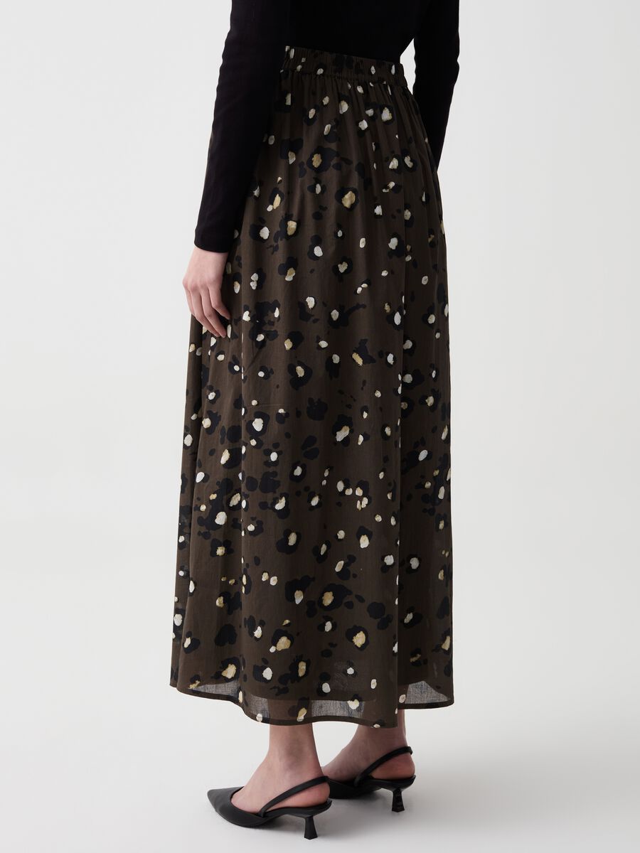 Long skirt with print in voile_2