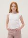 White stretch cotton top_0