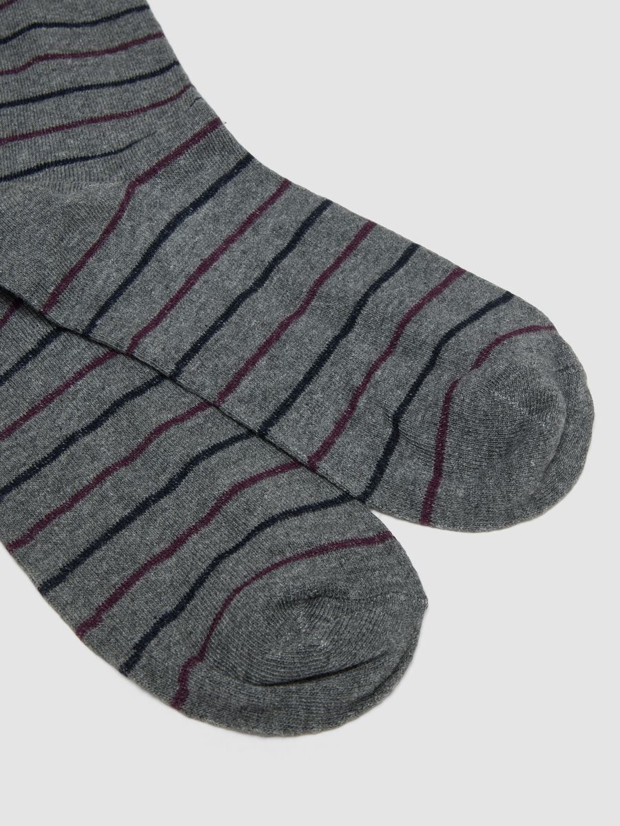 3-Pack of Grey Long Socks in Stretch Organic Cotton_2