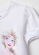 T-shirt de algod&atilde;o el&aacute;stico multicolor para menina com estampado Frozen_2