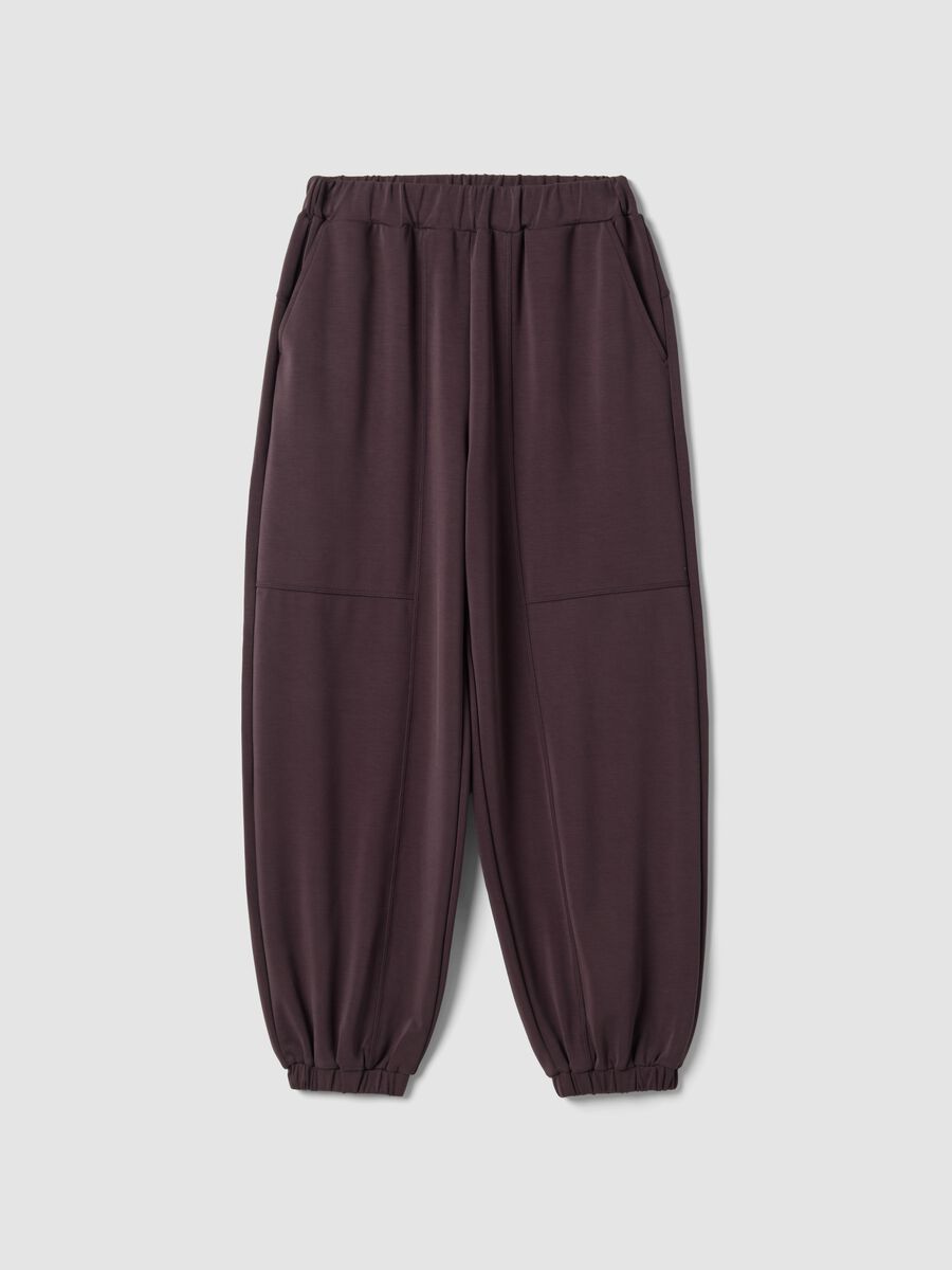 Purple stretch viscose joggers_5