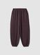 Brown stretch viscose joggers_5
