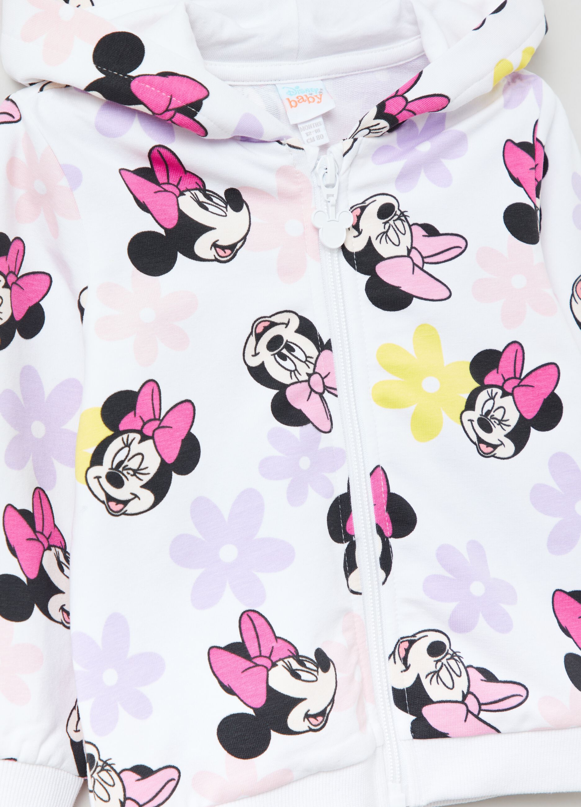 Full-zip with Disney Baby Minnie print