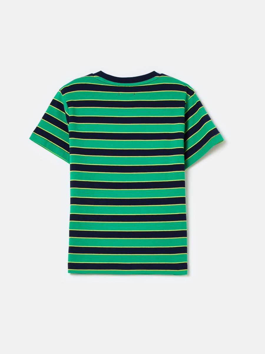 T-shirt with round neck and striped pattern_1