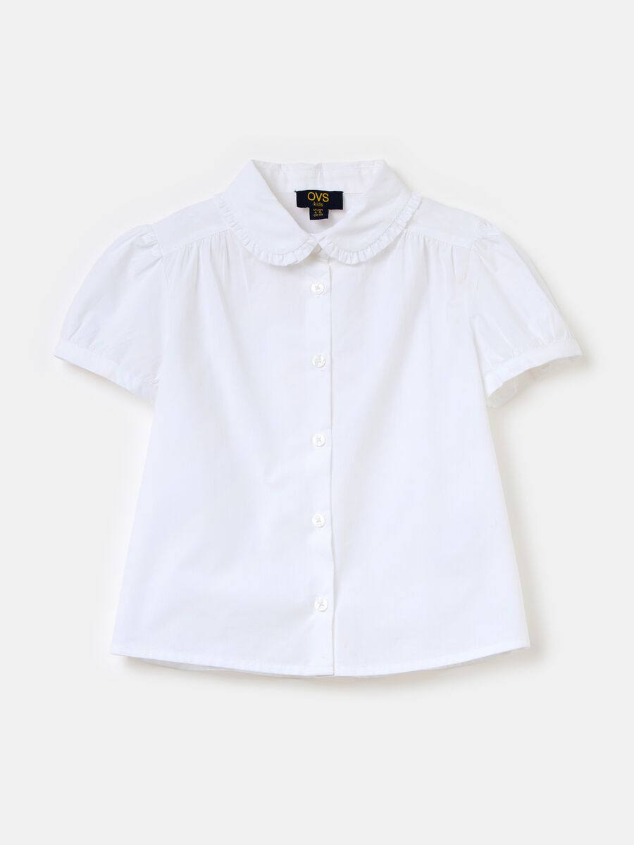 Cotton shirt with short sleeves_0