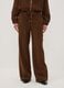Brown stretch-fabric straight-fit trousers_1