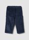 Blue ribbed over-fit trousers with patch pockets_1