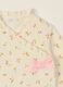 Conjunto para beb&eacute; menina em algod&atilde;o el&aacute;stico multicolor com motivos florais_1