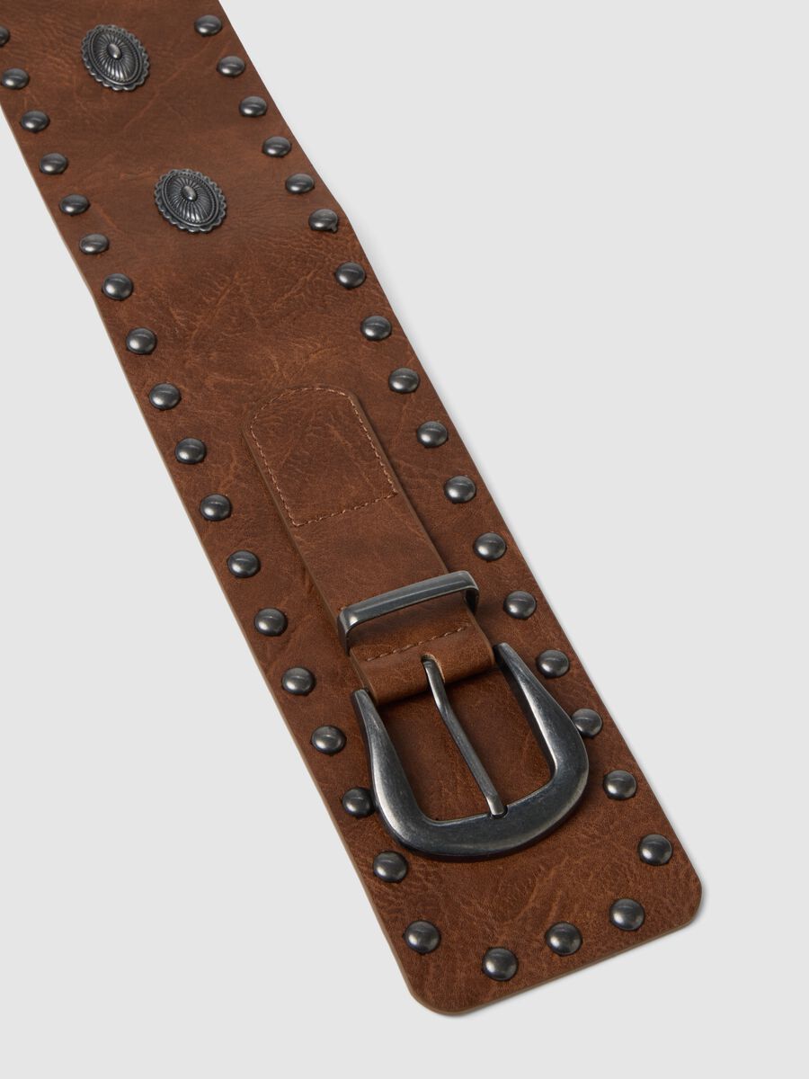 Brown belt with studs_1