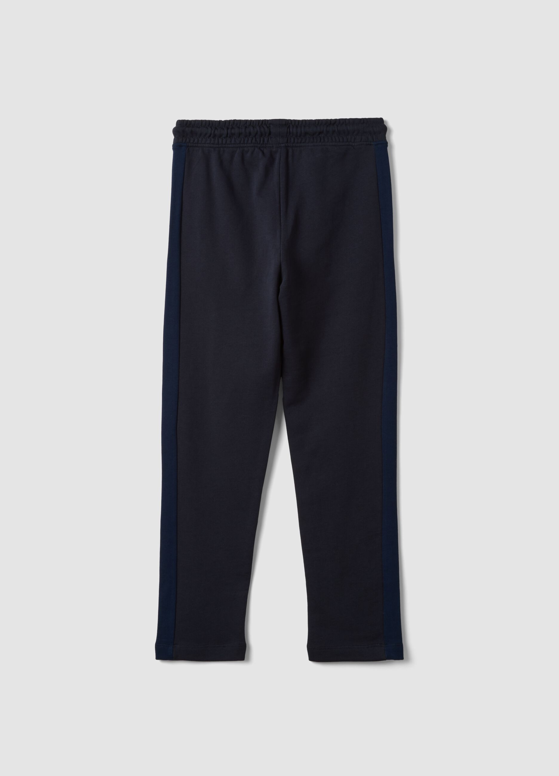 Navy pure cotton jogger trousers
