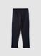 Navy pure cotton jogger trousers_1
