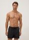 Black swim shorts with elasticated waistband_0