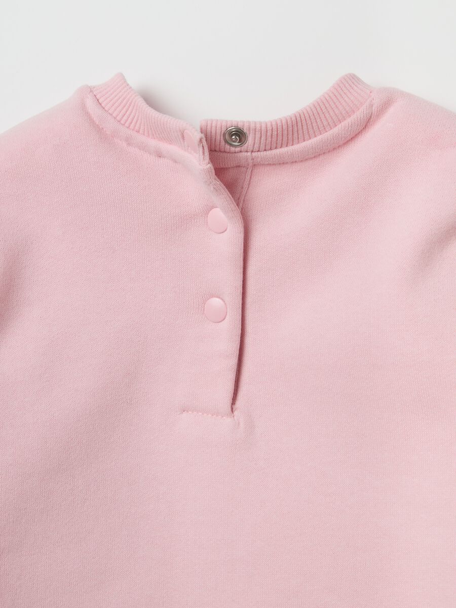 Fleece jogging set with floral print_3