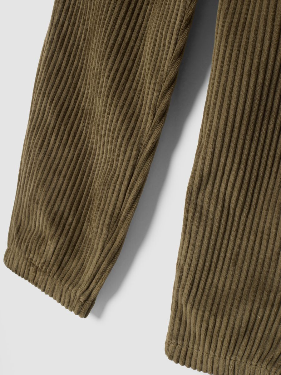 Green ribbed comfort-fit trousers_3
