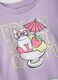 Purple pure cotton T-shirt for girls with strawberry print_3